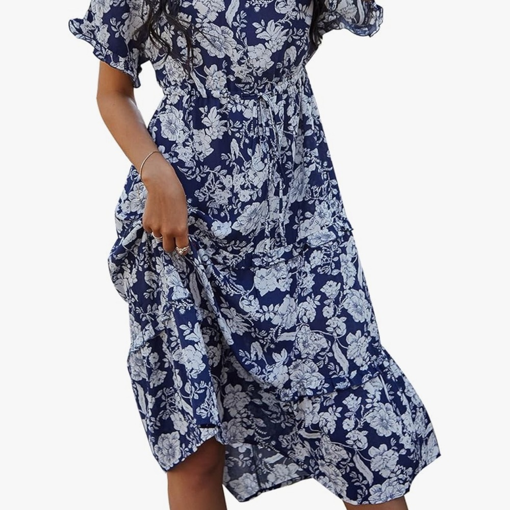 Floral Blue Dress